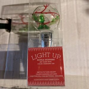 Light up Christmas wine bottle stopper, brand new in box!